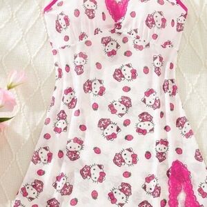 Cute Hello Kitty Lingerie with Pink Accents Woman's Size 12